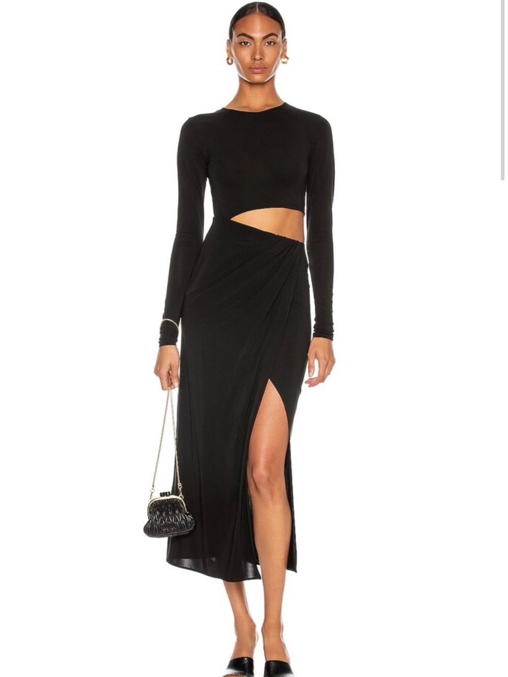 THE ANDAMANE Gia Cut Out Midi Dress